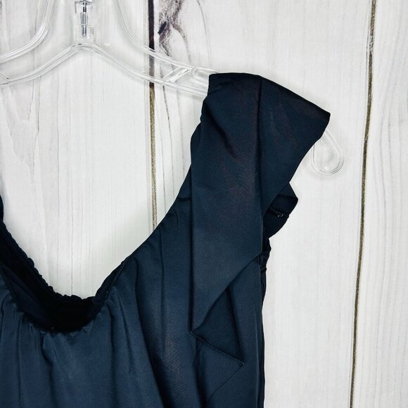 Trina Turk Swim Monaco Off The Shoulder One-Piece Swimsuit Black Women's Sz 12 - Picture 4 of 8